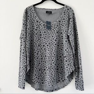 NWT Lucky Brand Waffle Knit Long Sleeve Star Shirt
